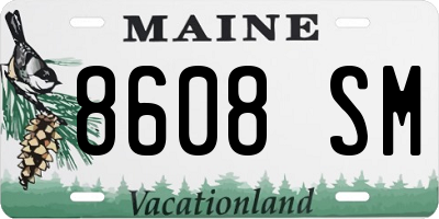 ME license plate 8608SM