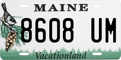 ME license plate 8608UM