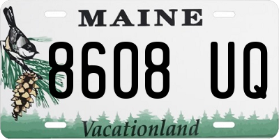 ME license plate 8608UQ