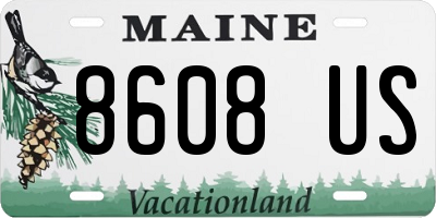 ME license plate 8608US