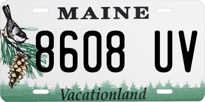 ME license plate 8608UV