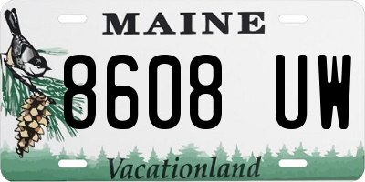 ME license plate 8608UW