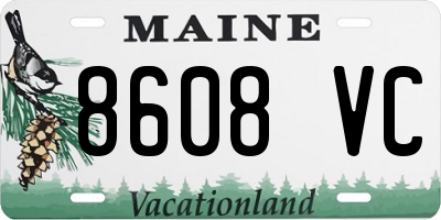 ME license plate 8608VC