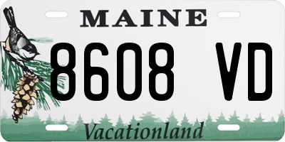 ME license plate 8608VD