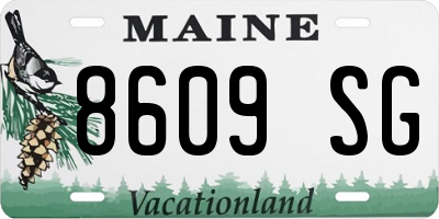 ME license plate 8609SG
