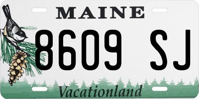 ME license plate 8609SJ
