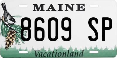 ME license plate 8609SP