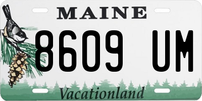 ME license plate 8609UM
