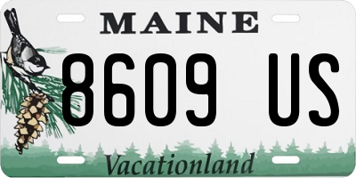 ME license plate 8609US
