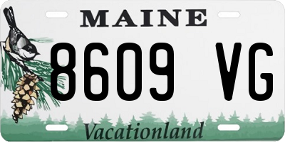 ME license plate 8609VG