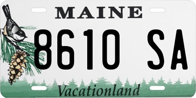 ME license plate 8610SA