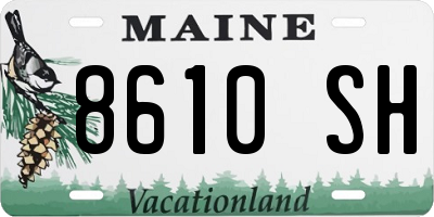 ME license plate 8610SH