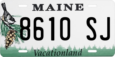 ME license plate 8610SJ