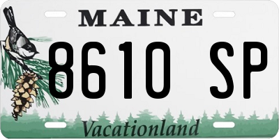 ME license plate 8610SP