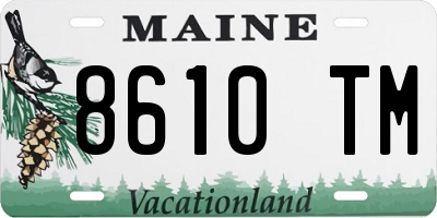 ME license plate 8610TM