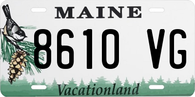 ME license plate 8610VG