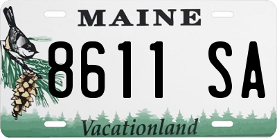 ME license plate 8611SA