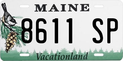 ME license plate 8611SP