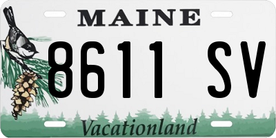 ME license plate 8611SV