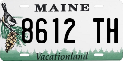 ME license plate 8612TH