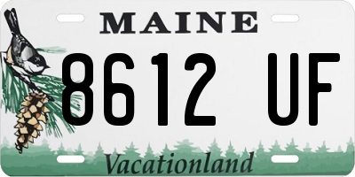 ME license plate 8612UF