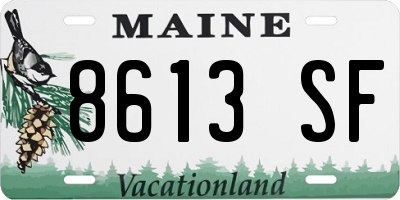 ME license plate 8613SF