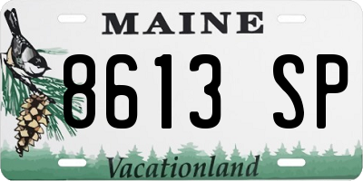 ME license plate 8613SP