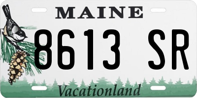 ME license plate 8613SR