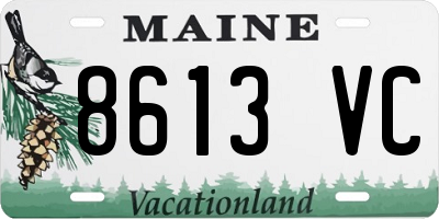 ME license plate 8613VC