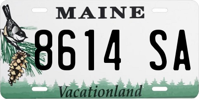 ME license plate 8614SA