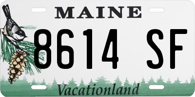 ME license plate 8614SF