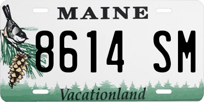 ME license plate 8614SM