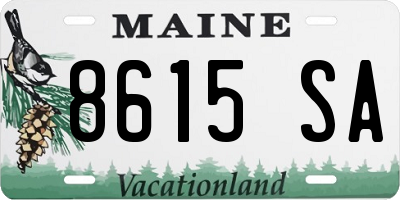 ME license plate 8615SA