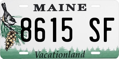 ME license plate 8615SF