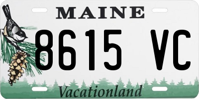 ME license plate 8615VC