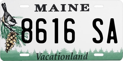 ME license plate 8616SA