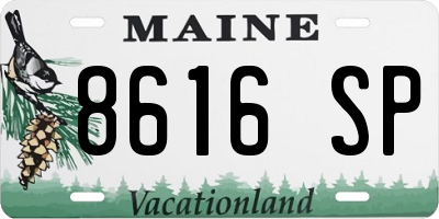 ME license plate 8616SP