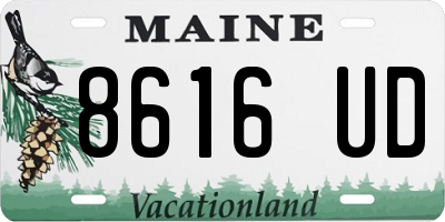 ME license plate 8616UD