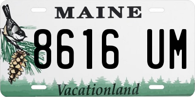 ME license plate 8616UM