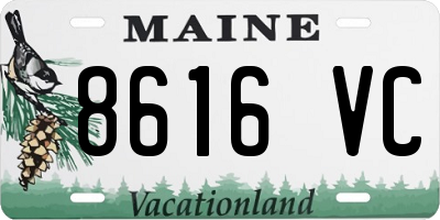 ME license plate 8616VC
