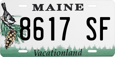 ME license plate 8617SF
