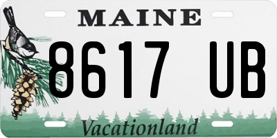 ME license plate 8617UB