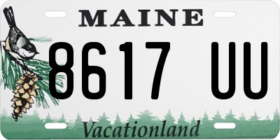 ME license plate 8617UU