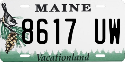 ME license plate 8617UW