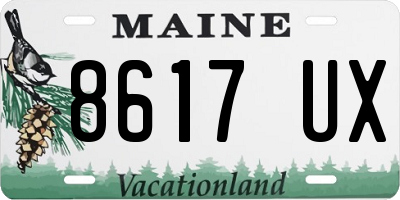 ME license plate 8617UX