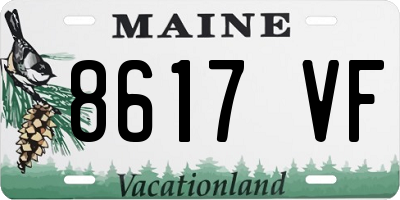 ME license plate 8617VF