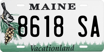 ME license plate 8618SA