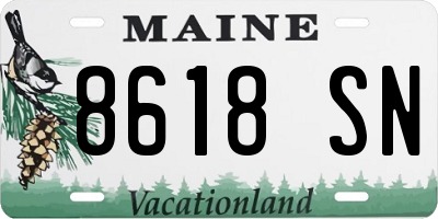 ME license plate 8618SN