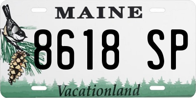 ME license plate 8618SP