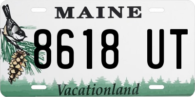 ME license plate 8618UT